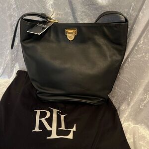 NWT RALPH LAUREN LEATHER SHOULDER BAG